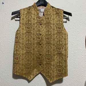 Vintage‎ Carol Anderson Collection women's M 37in. Royalty Gold Tapestry Vest